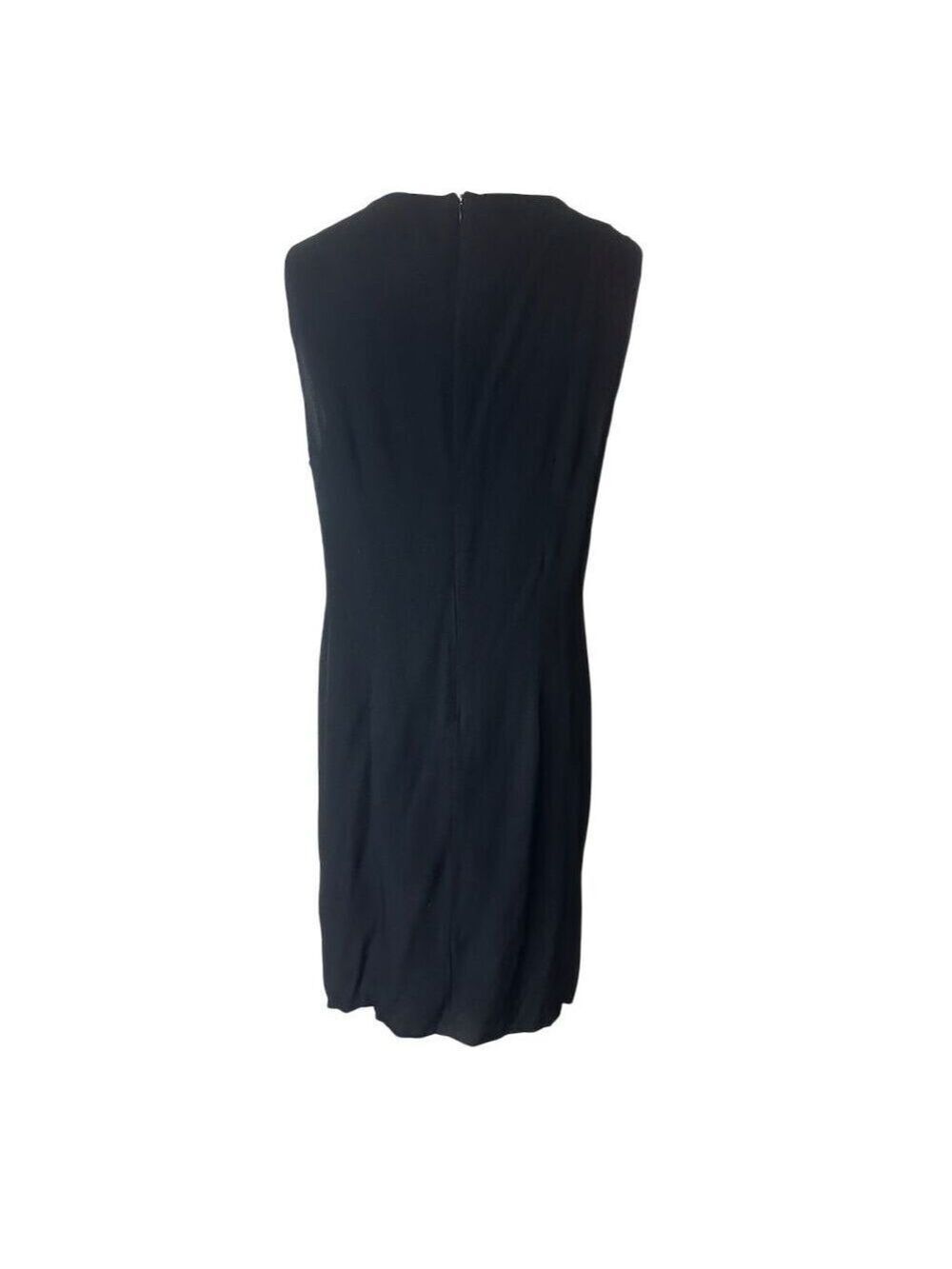 Chad's Place Vintage Black Embroidered Sleeveless Dress Size 16 - Picture 3 of 9